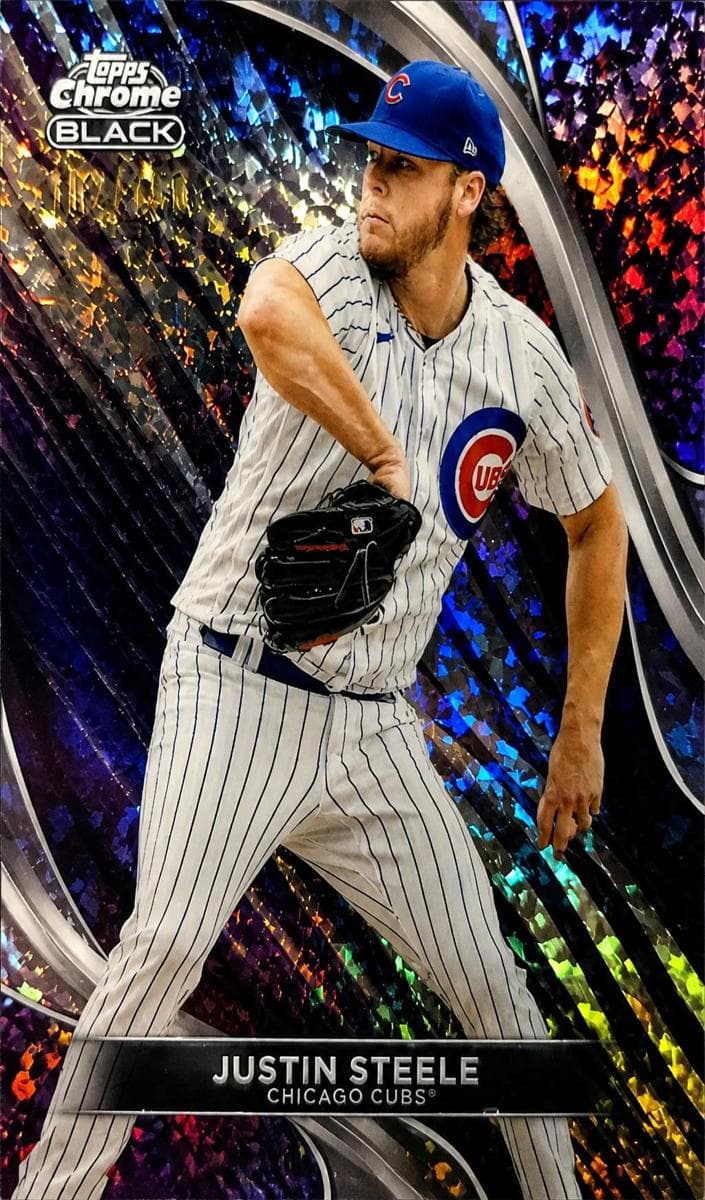 Justin Steele 2024 topps Topps Chrome Black