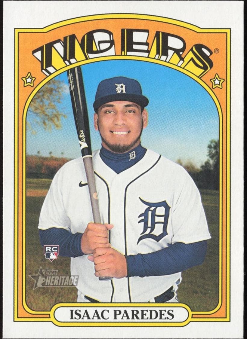 Isaac Paredes 2021 topps Topps Heritage