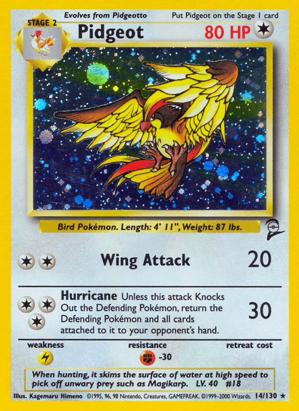 Pidgeot 2000 Pokemon Base Set 2