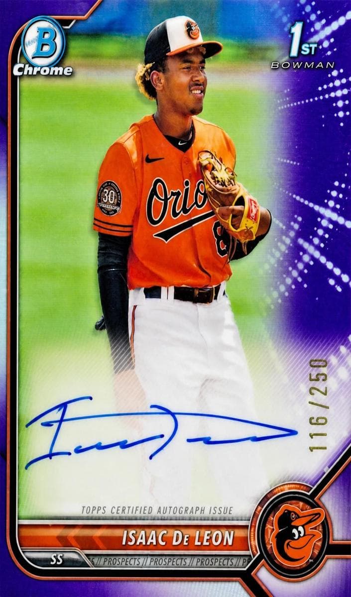 Isaac De Leon 2022 bowman Bowman Chrome