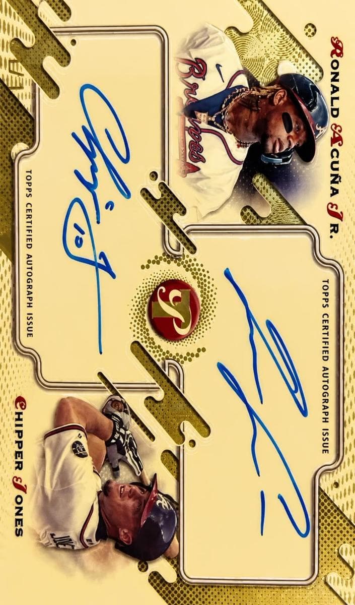 Chipper Jones/Ronald Acuña Jr. 2025 topps Topps Pristine