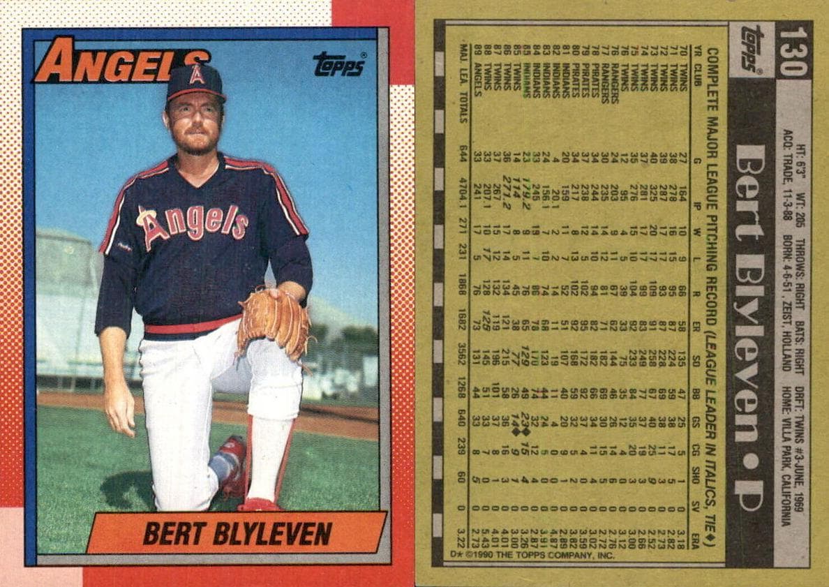 Bert Blyleven 1990 topps Topps