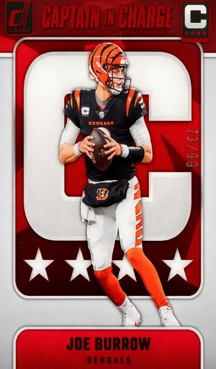 Joe Burrow 2024 panini Clearly Donruss