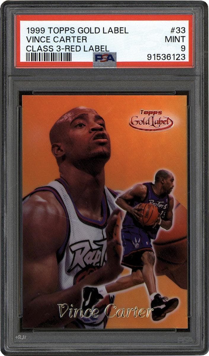 Vince Carter 1999 topps Topps Gold Label