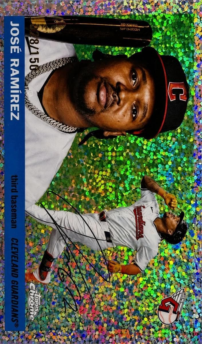 José Ramírez 2025 topps Topps Chrome Platinum