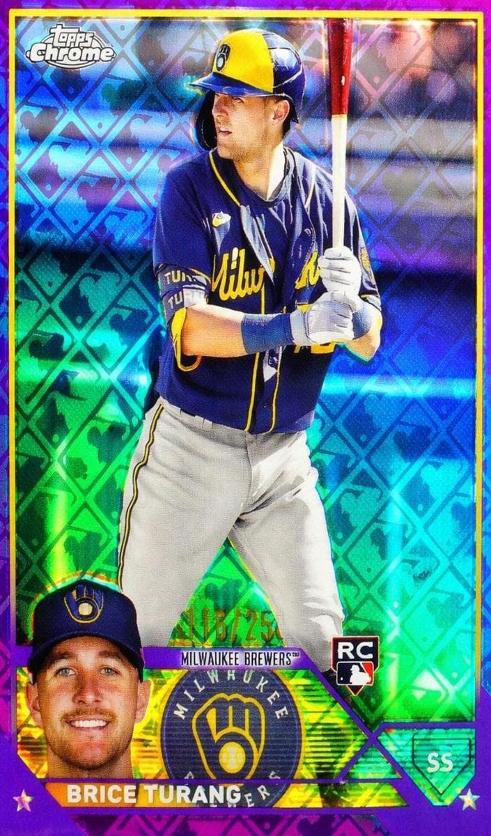 Brice Turang 2023 topps Topps Chrome Logofractor Edition