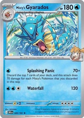 Misty's Gyarados trading card