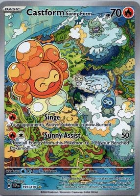 Castform Sunny Form trading card