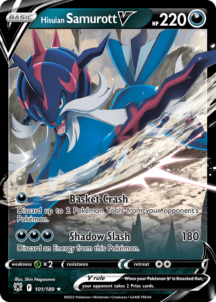 Hisuian Samurott V 2022 Pokemon Astral Radiance