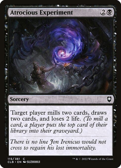 Atrocious Experiment 2022 Magic: The Gathering Commander Legends: Battle for Baldur's Gate