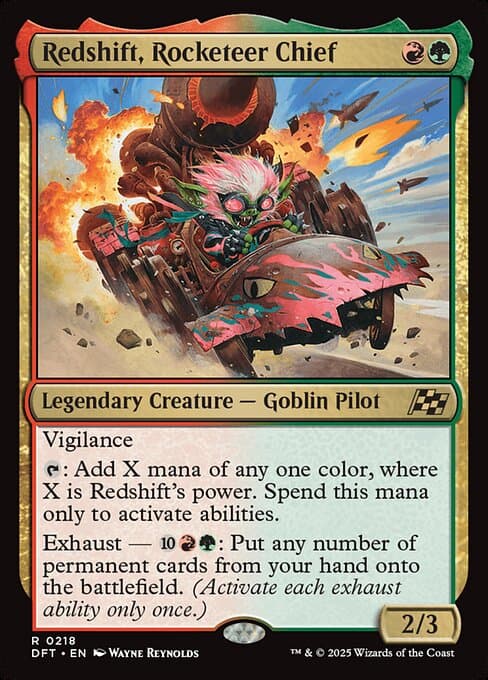 Redshift, Rocketeer Chief 2025 Magic: The Gathering Aetherdrift Art Series