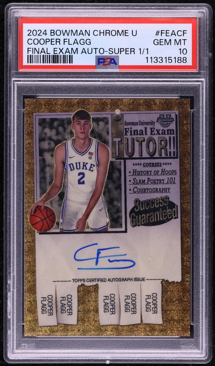 Cooper Flagg 2024 bowman Bowman University Chrome