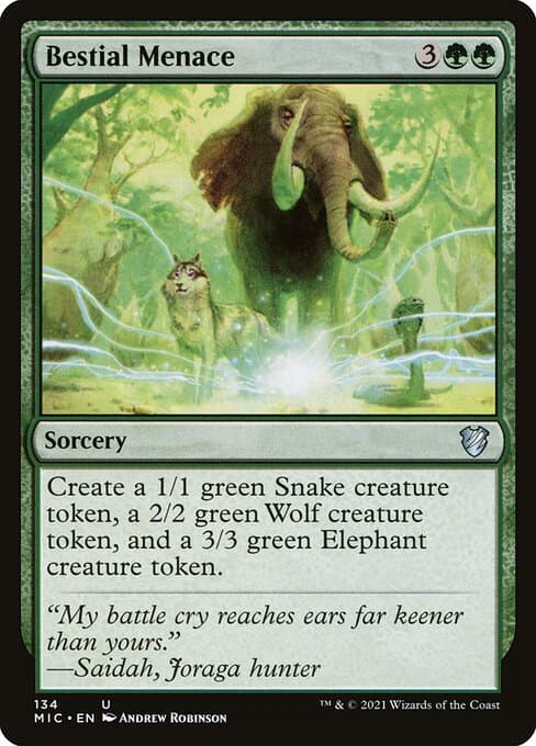 Bestial Menace 2021 Magic: The Gathering Midnight Hunt Commander