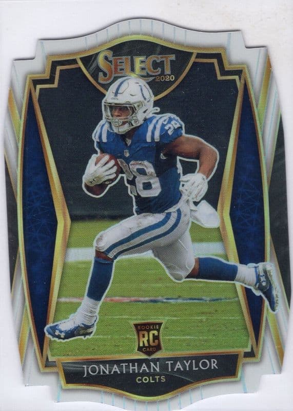 Jonathan Taylor 2020 panini Select Premier Level Purple Die-Cut