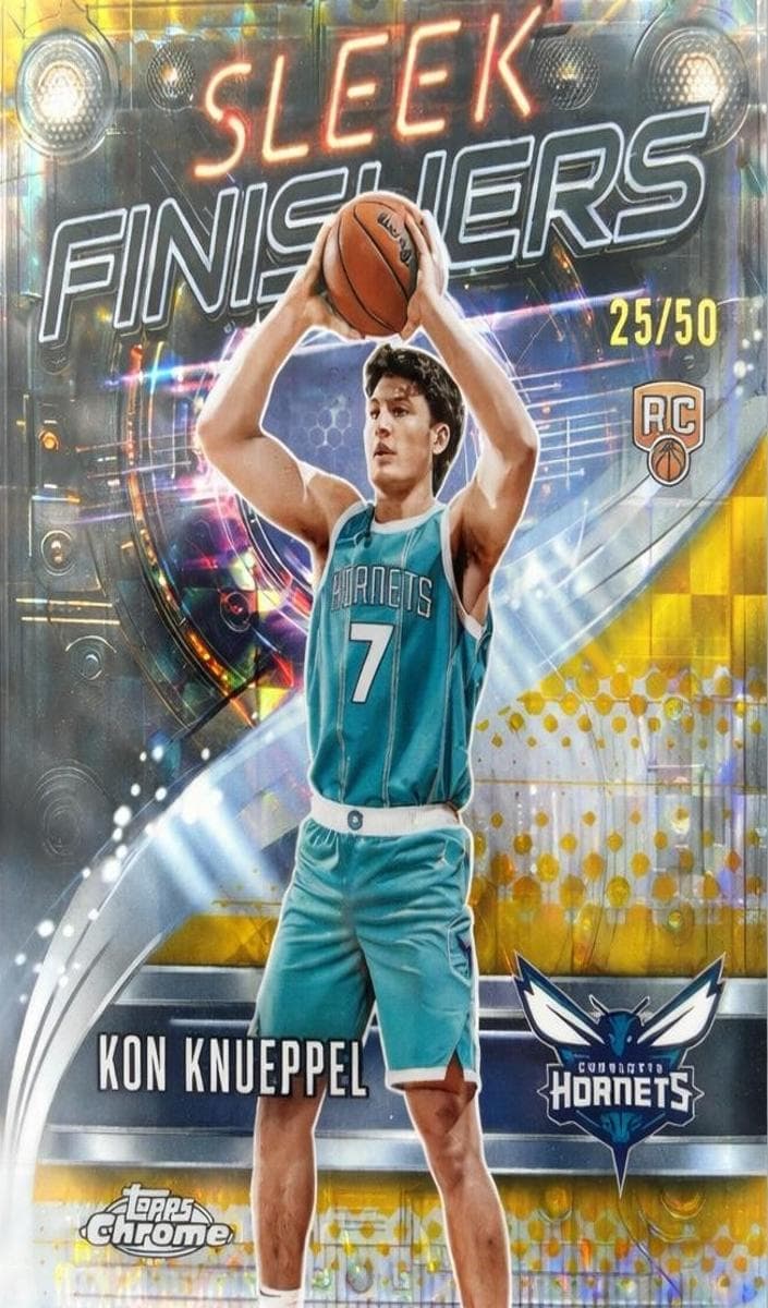 Kon Knueppel 2025 topps Topps Chrome Sleek Finishers example 1