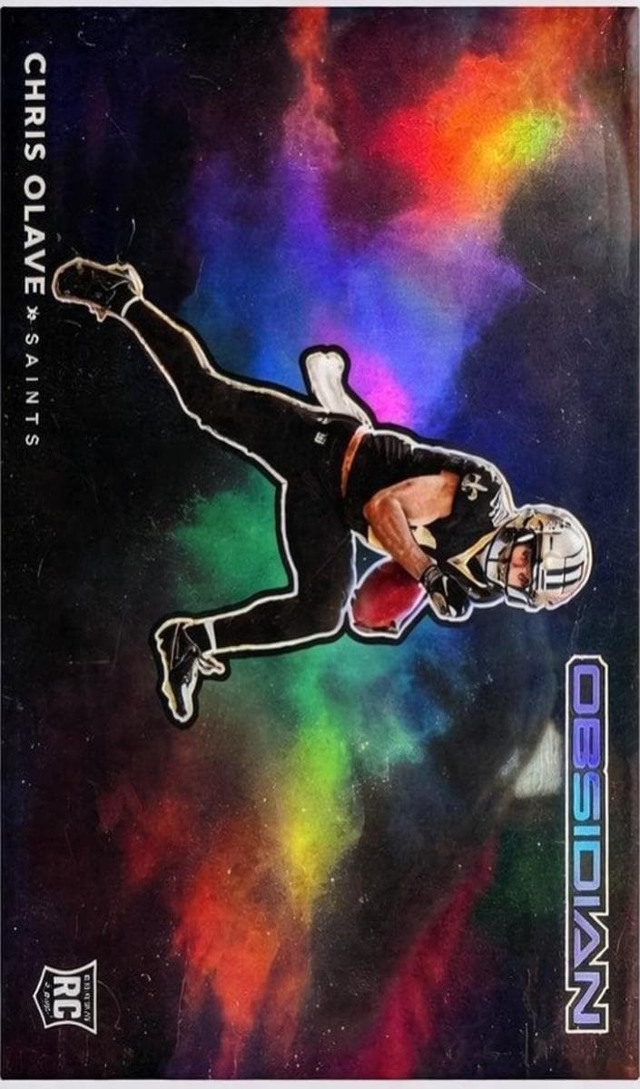 Chris Olave 2022 panini Obsidian Color Blast Black