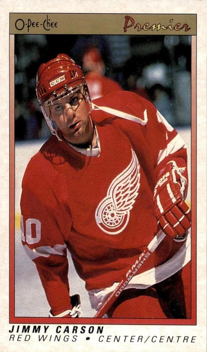 Jimmy Carson 1990 topps O-Pee-Chee Premier
