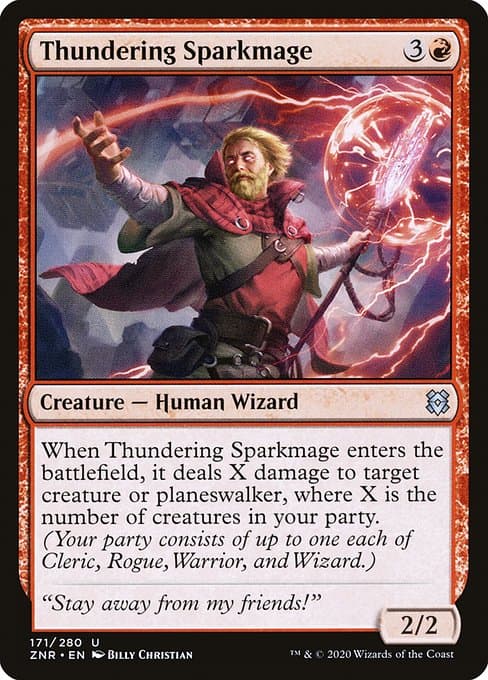 Thundering Sparkmage 2020 Magic: The Gathering Zendikar Rising