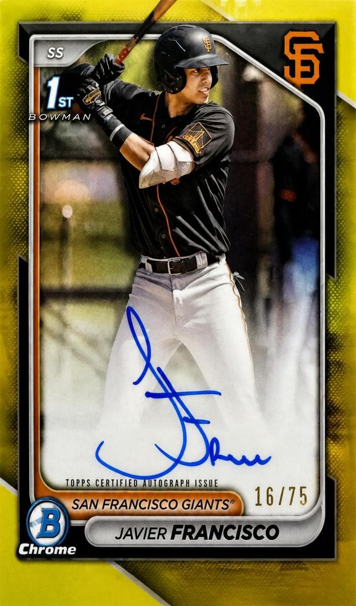 Javier Francisco 2024 bowman Bowman Chrome