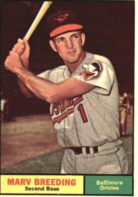 Marv Breeding 1961 topps Topps