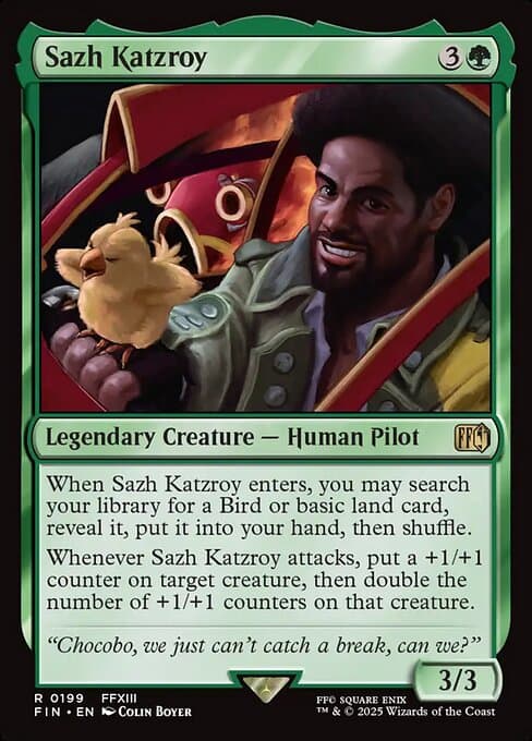 Sazh Katzroy 2025 Magic: The Gathering Final Fantasy Extended Art