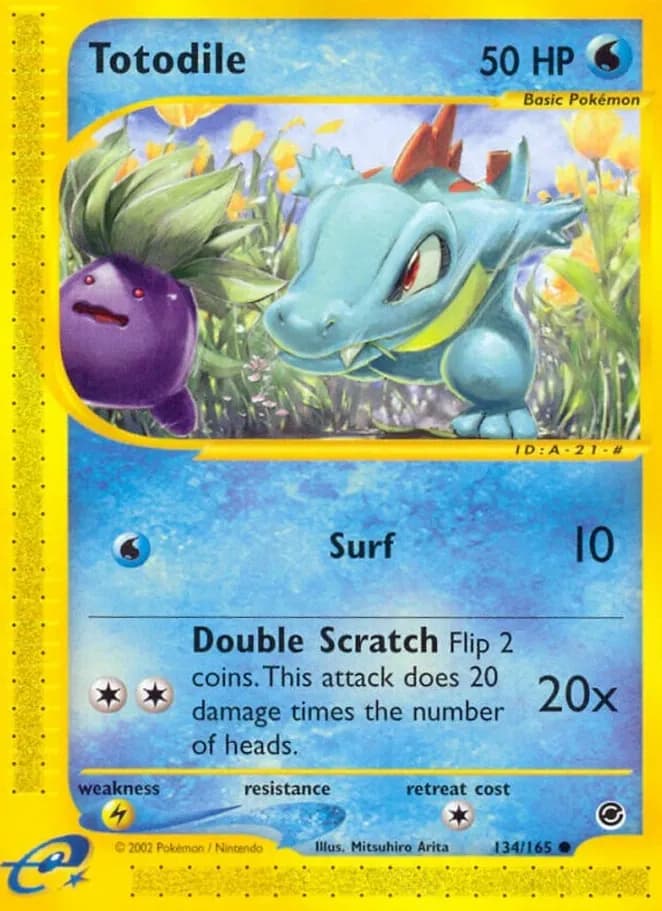 Totodile trading card