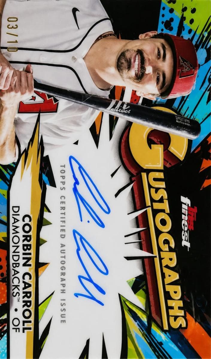 Corbin Carroll 2025 Topps Finest auto card