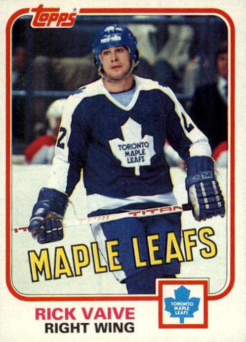 Rick Vaive 1981 topps Topps