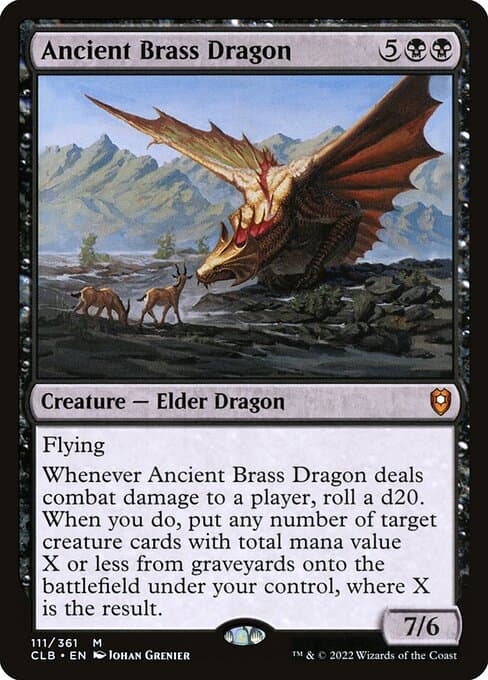 Ancient Brass Dragon 2022 Magic: The Gathering Commander Legends: Battle for Baldur's Gate
