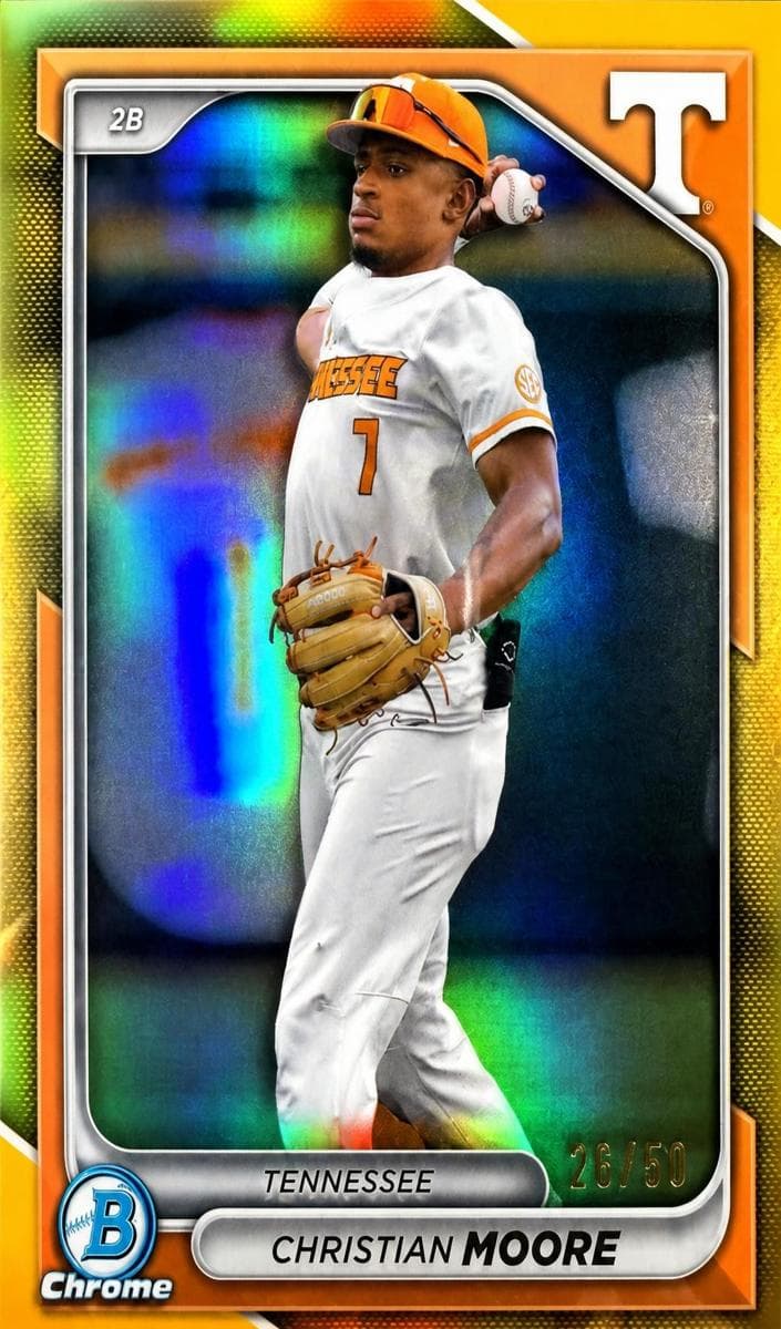 Christian Moore 2024 bowman Bowman Draft Chrome