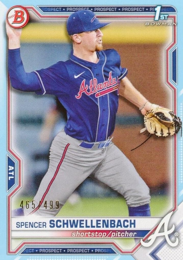 Spencer Schwellenbach 2021 bowman Bowman Draft