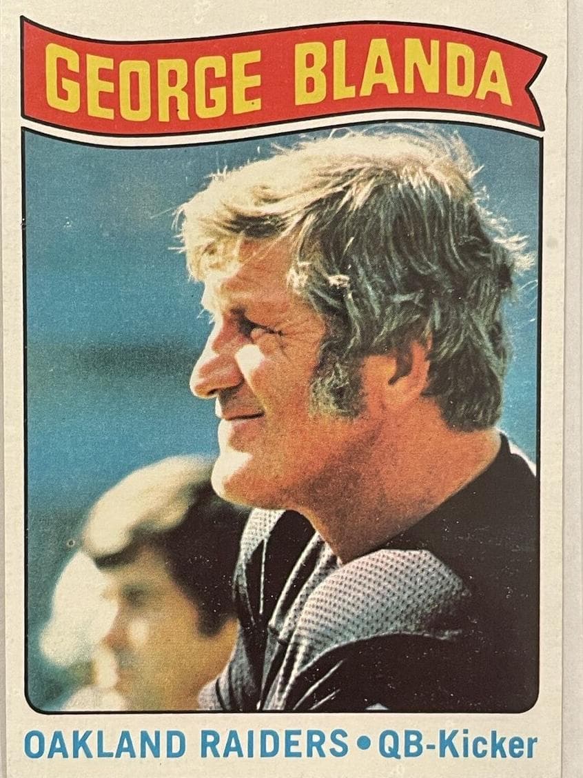 George Blanda 1975 topps Topps