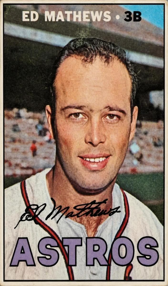 Eddie Mathews 1967 topps O-Pee-Chee