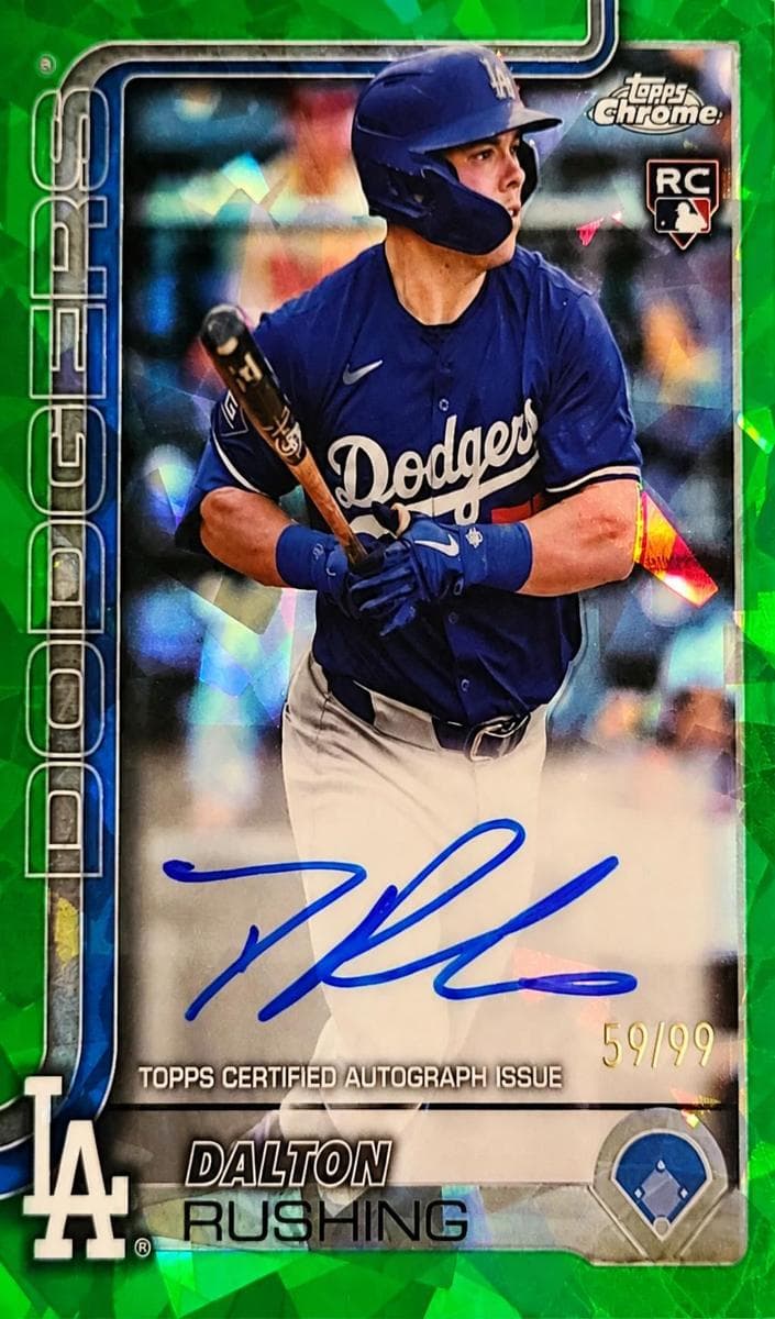 Dalton Rushing 2025 topps Topps Chrome Sapphire