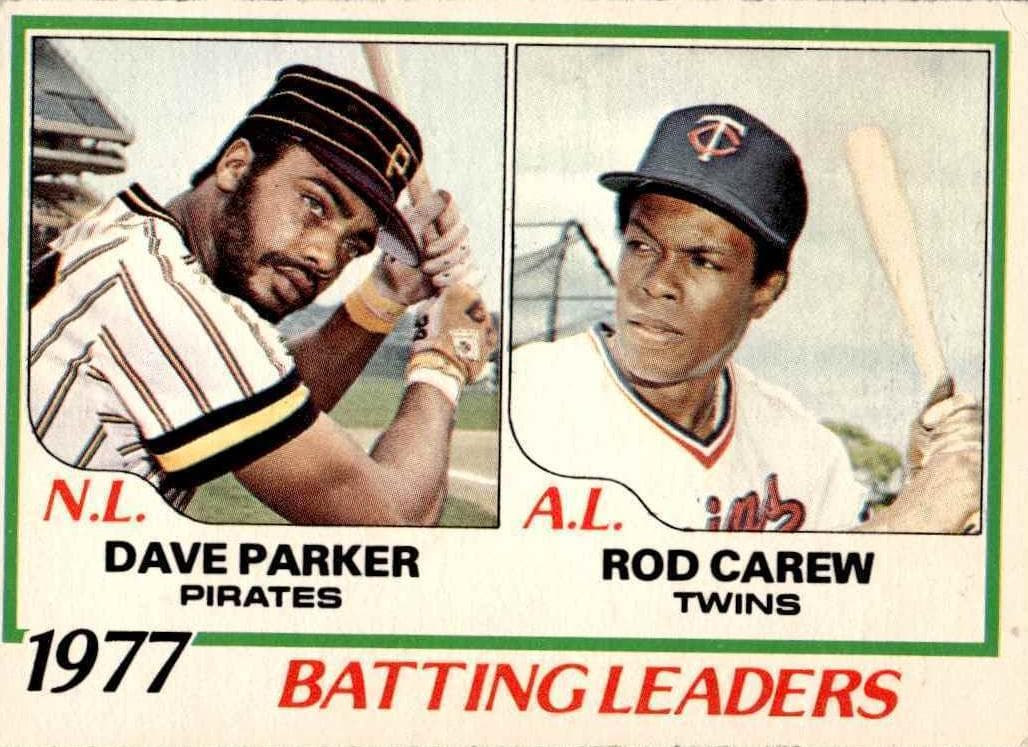 1977 Batting Leaders (Dave Parker / Rod Carew) 1978 topps