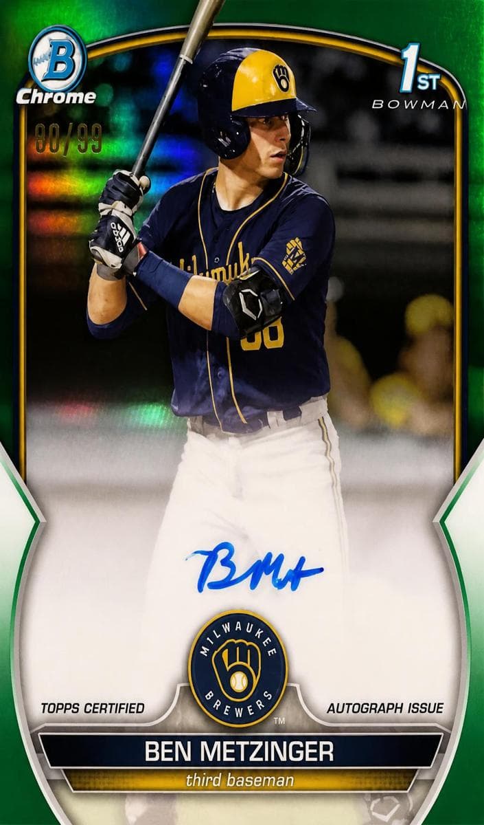 Ben Metzinger 2023 bowman Bowman Chrome