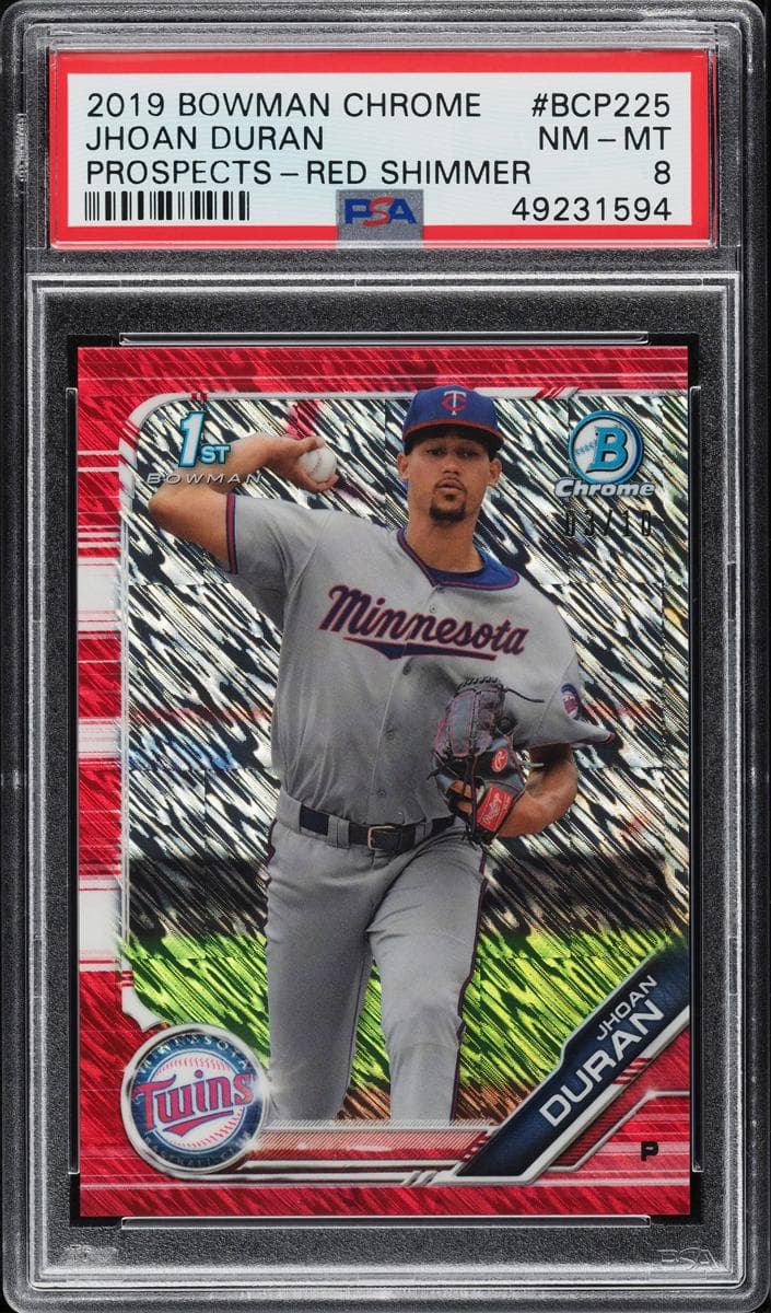 Jhoan Duran 2019 bowman Bowman Chrome
