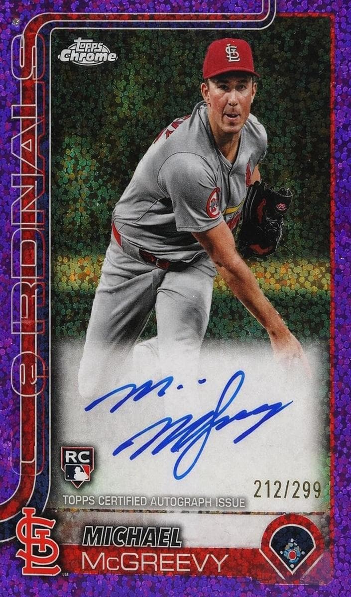 Michael McGreevy 2025 topps Topps Chrome Logofractor Edition