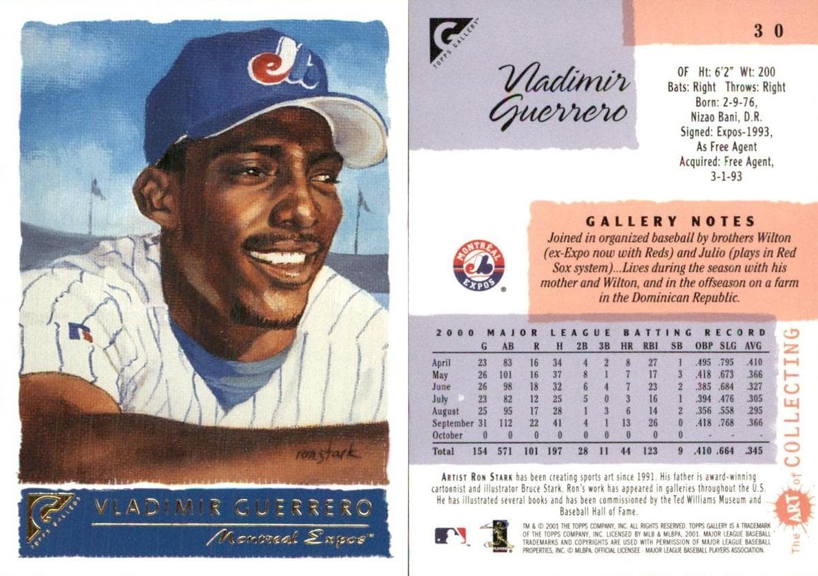 Vladimir Guerrero 2001 topps Topps Gallery