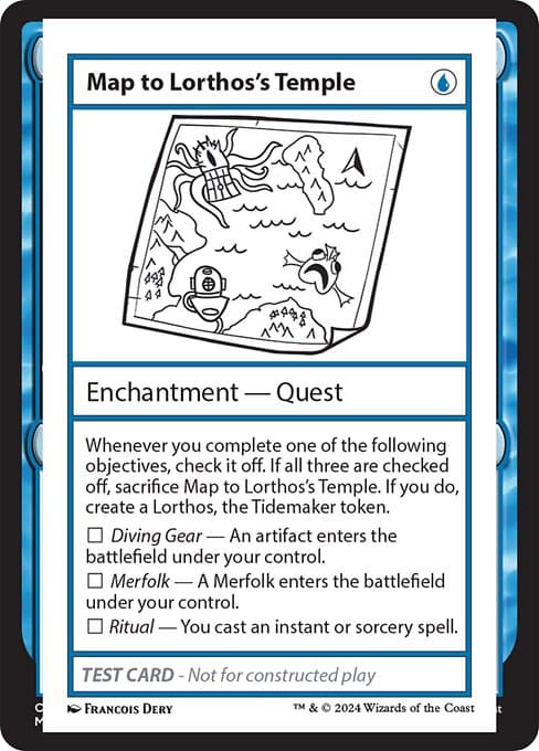 Map to Lorthos's Temple 2024 Magic: The Gathering Mystery Booster 2
