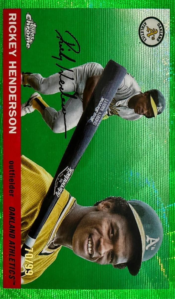 Rickey Henderson 2025 topps Topps Chrome Platinum
