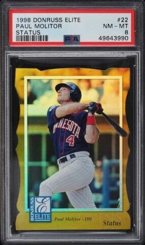 Paul Molitor 1998 panini Donruss Elite