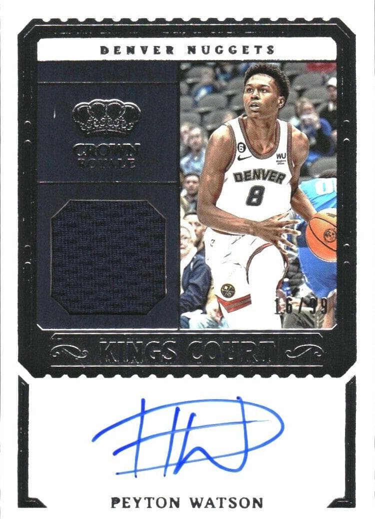 Peyton Watson 2023 panini Panini Crown Royale