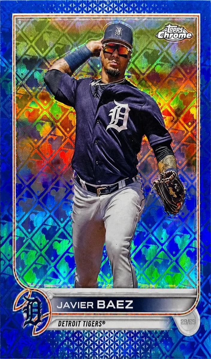 Javier Baez 2022 topps Topps Chrome Logofractor Edition