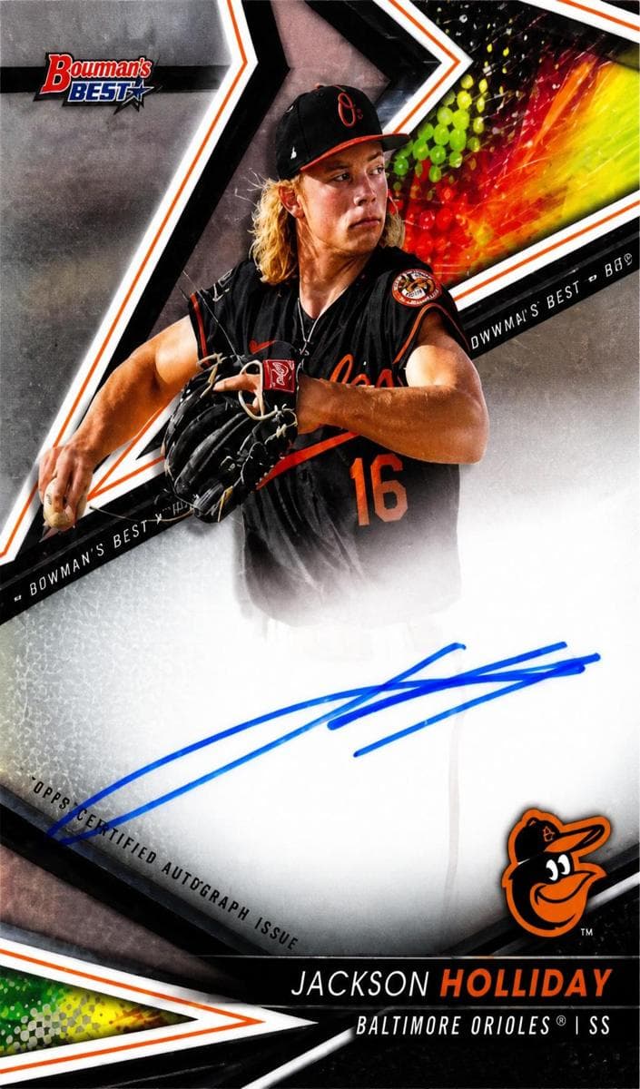 Jackson Holliday 2022 bowman Bowman's Best