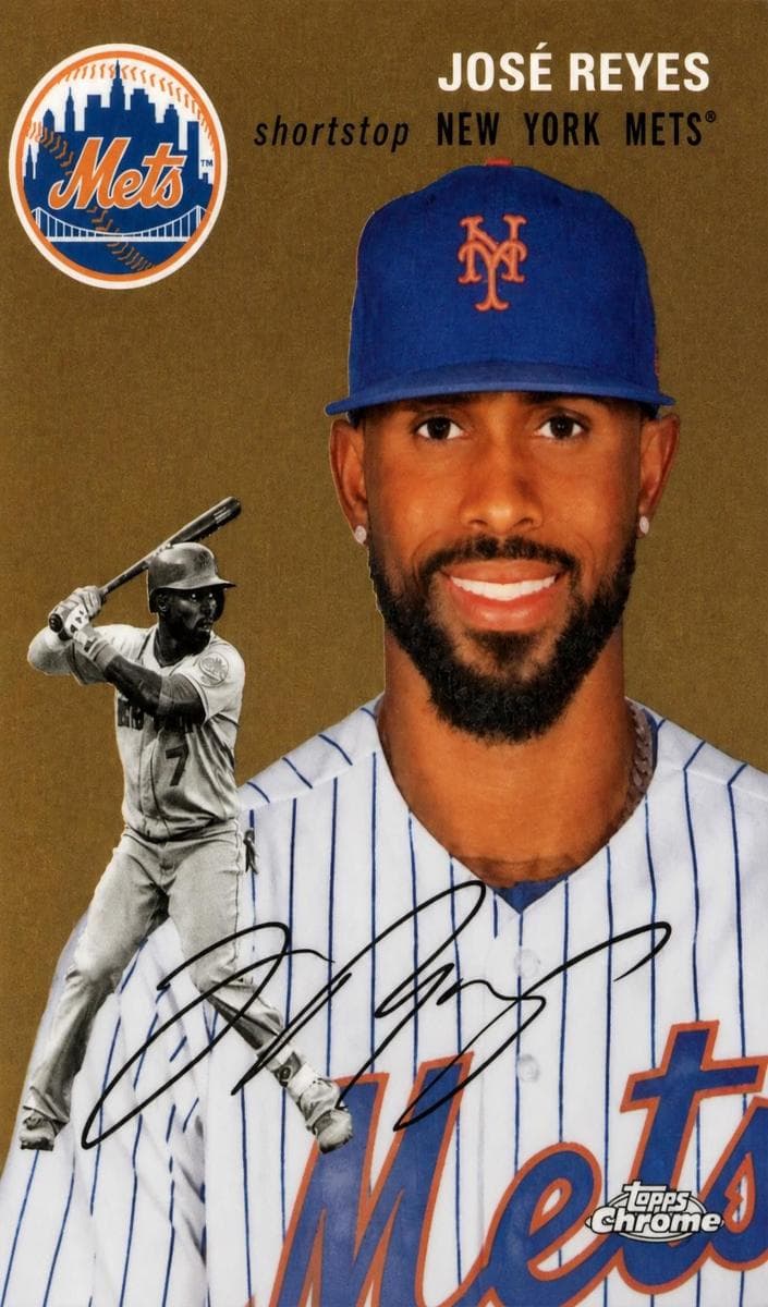 Jose Reyes 2023 topps Topps Chrome Platinum Anniversary