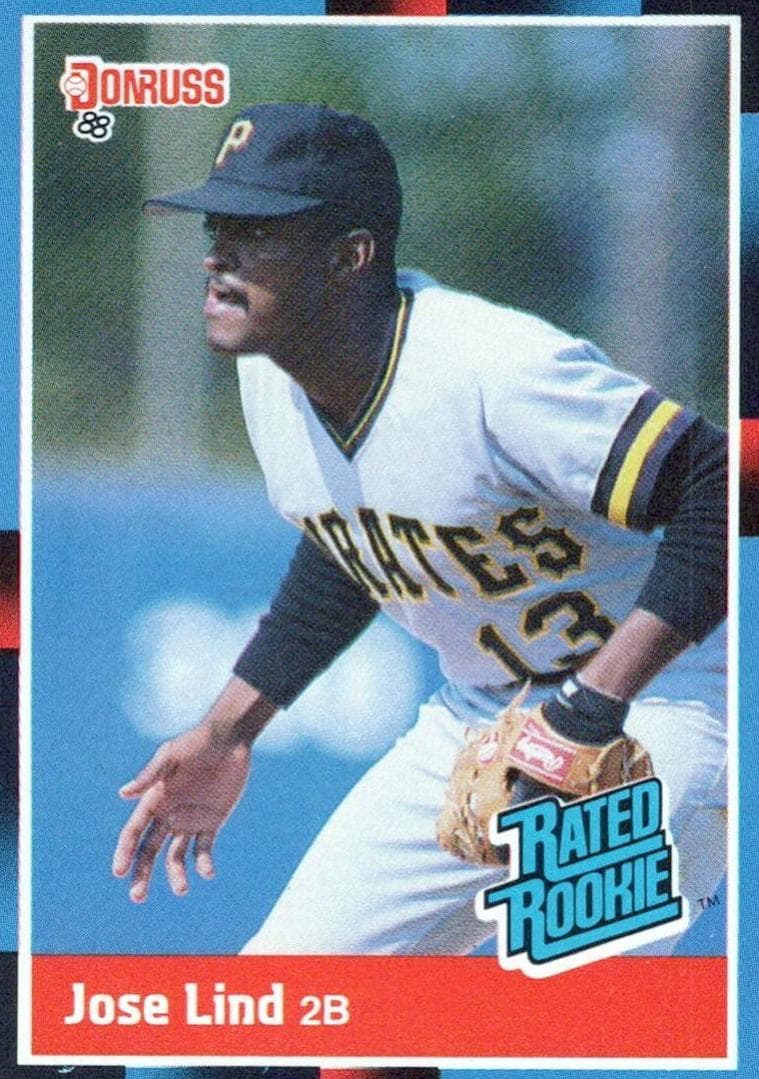 Jose Lind 1988 panini Donruss