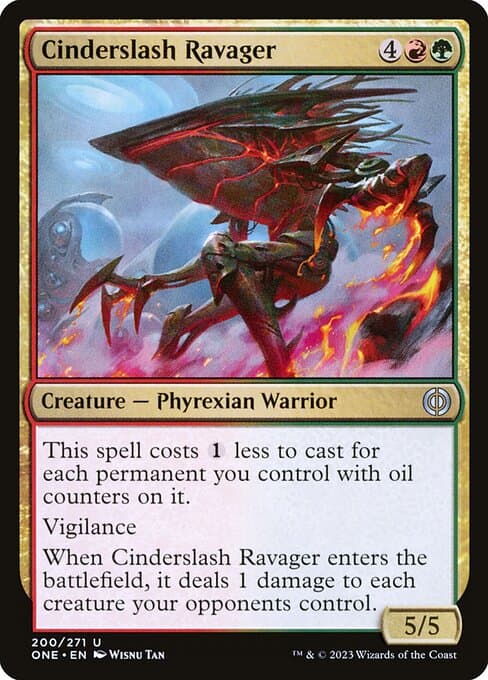 Cinderslash Ravager 2023 Magic: The Gathering Phyrexia: All Will Be One