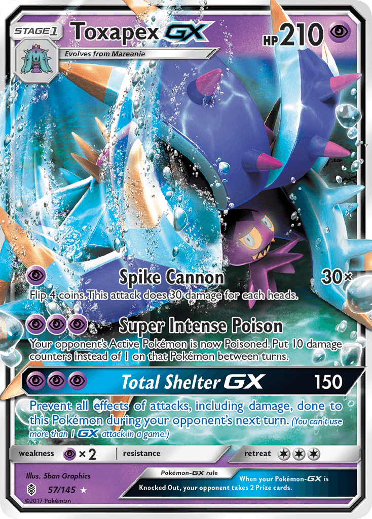 Toxapex GX 2017 Pokemon Guardians Rising