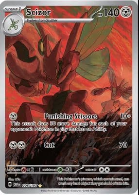 Scizor trading card